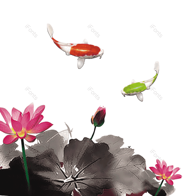 水墨图片,中国风元素,花卉PNG,水彩免抠素材